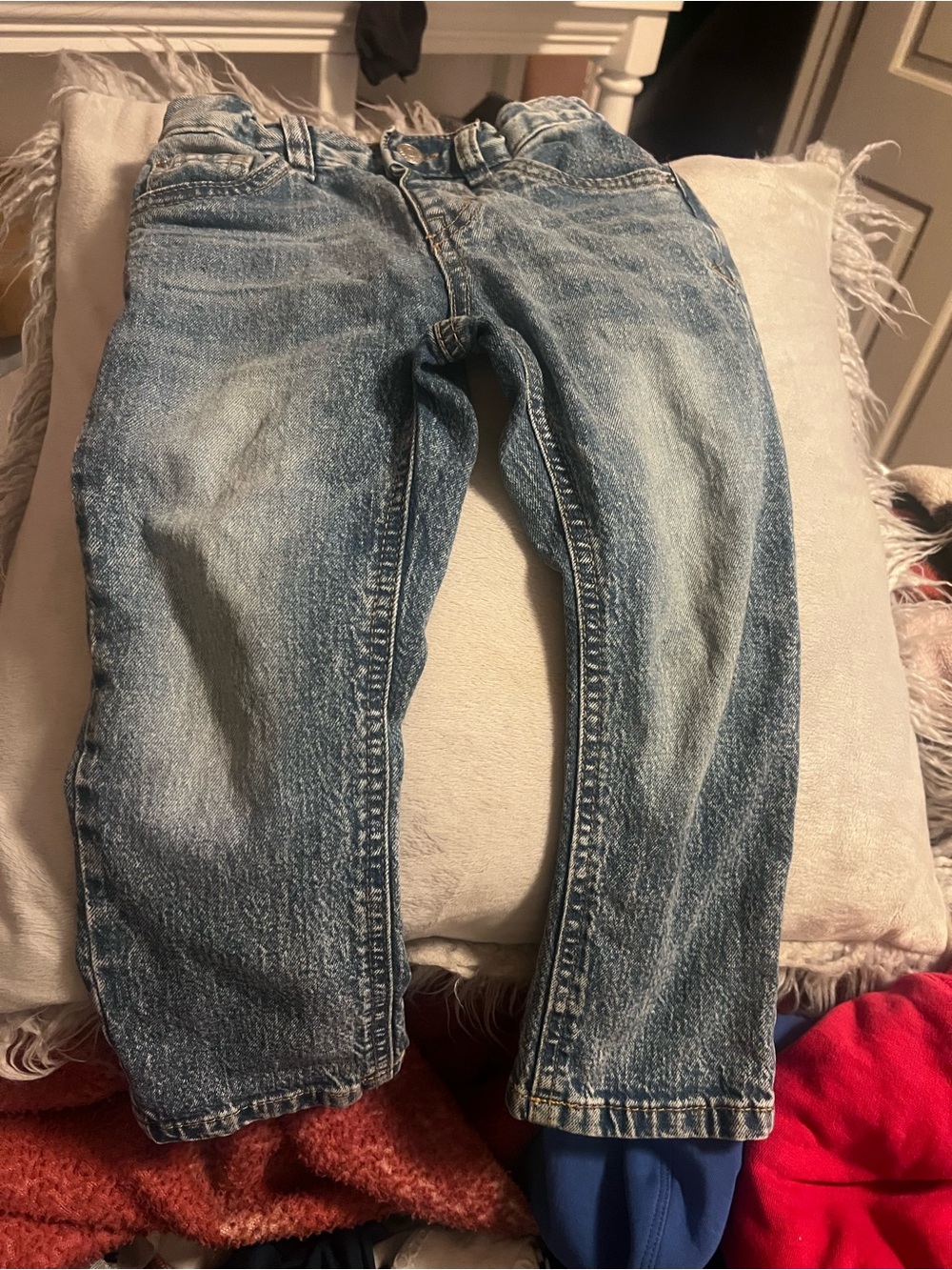 Cat and Jack acid washed straight leg jeans